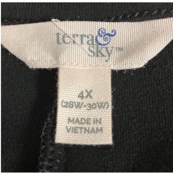 3/$15 ❤️ 12/29  Terra & Sky 4x black V neck tank dress sharkbite hem - Picture 3 of 8